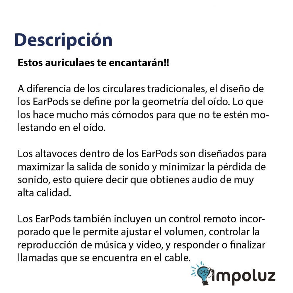 Que son los EarPods scaled 1 Audifonos iPhone Jack 3.5 Mm o Lightning Originales - Imagen 5
