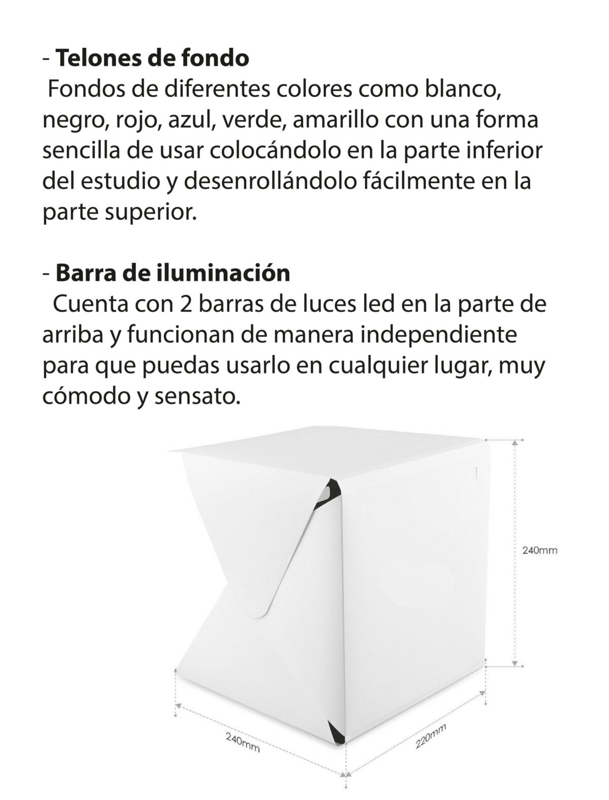 Caja De Luz Fotografia Softbox Tamaño Portatil - Imagen 7