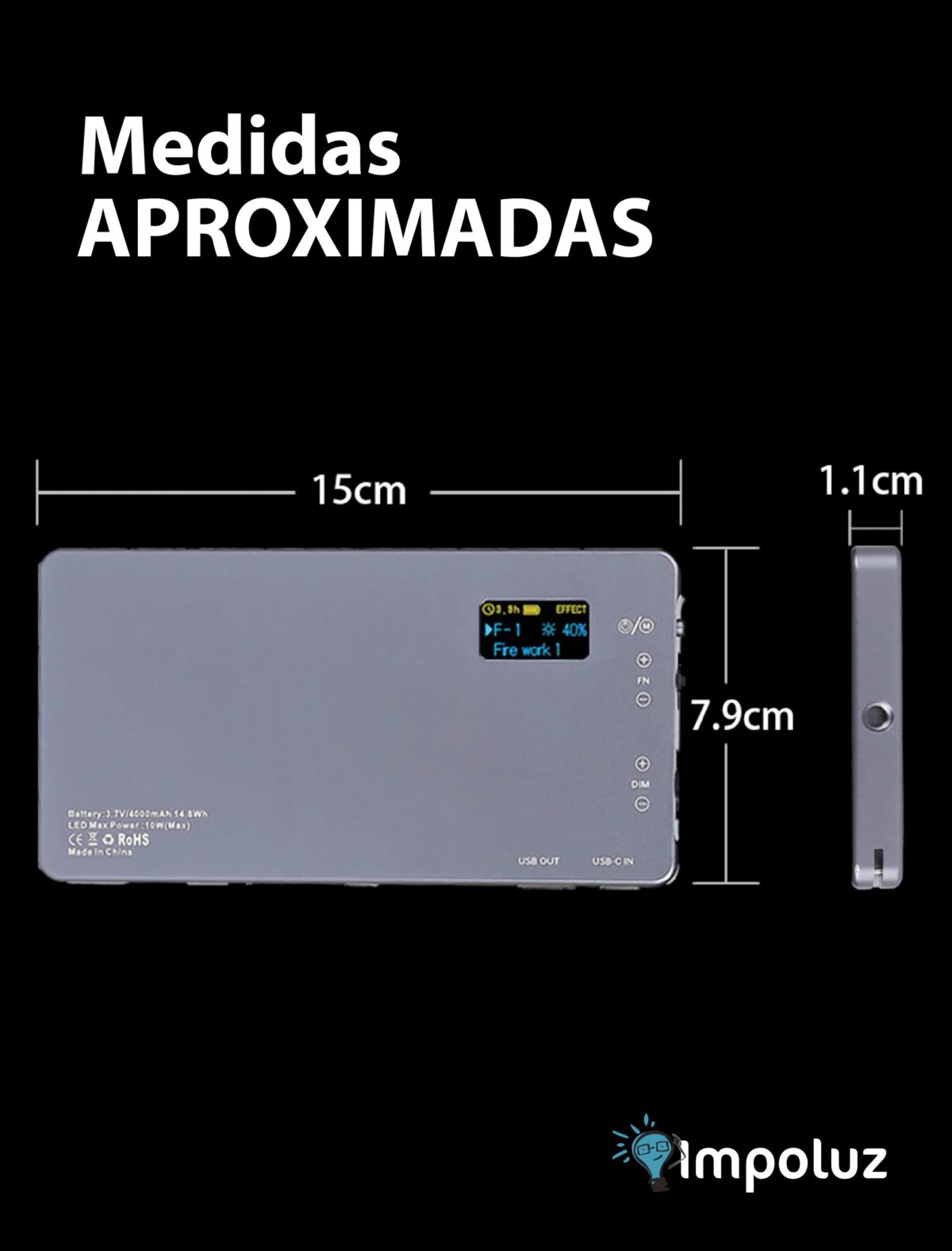 Luz Para Grabar Video Profesional Portatil Tonos Rgb - Imagen 6