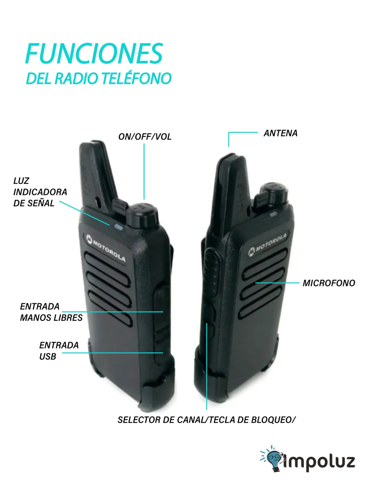 Combo de Radio Motorola C1 Con Doble Bateria - Imagen 7