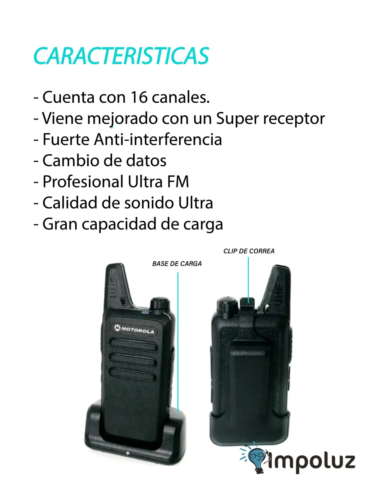 Combo de Radio Motorola C1 Con Doble Bateria - Imagen 4