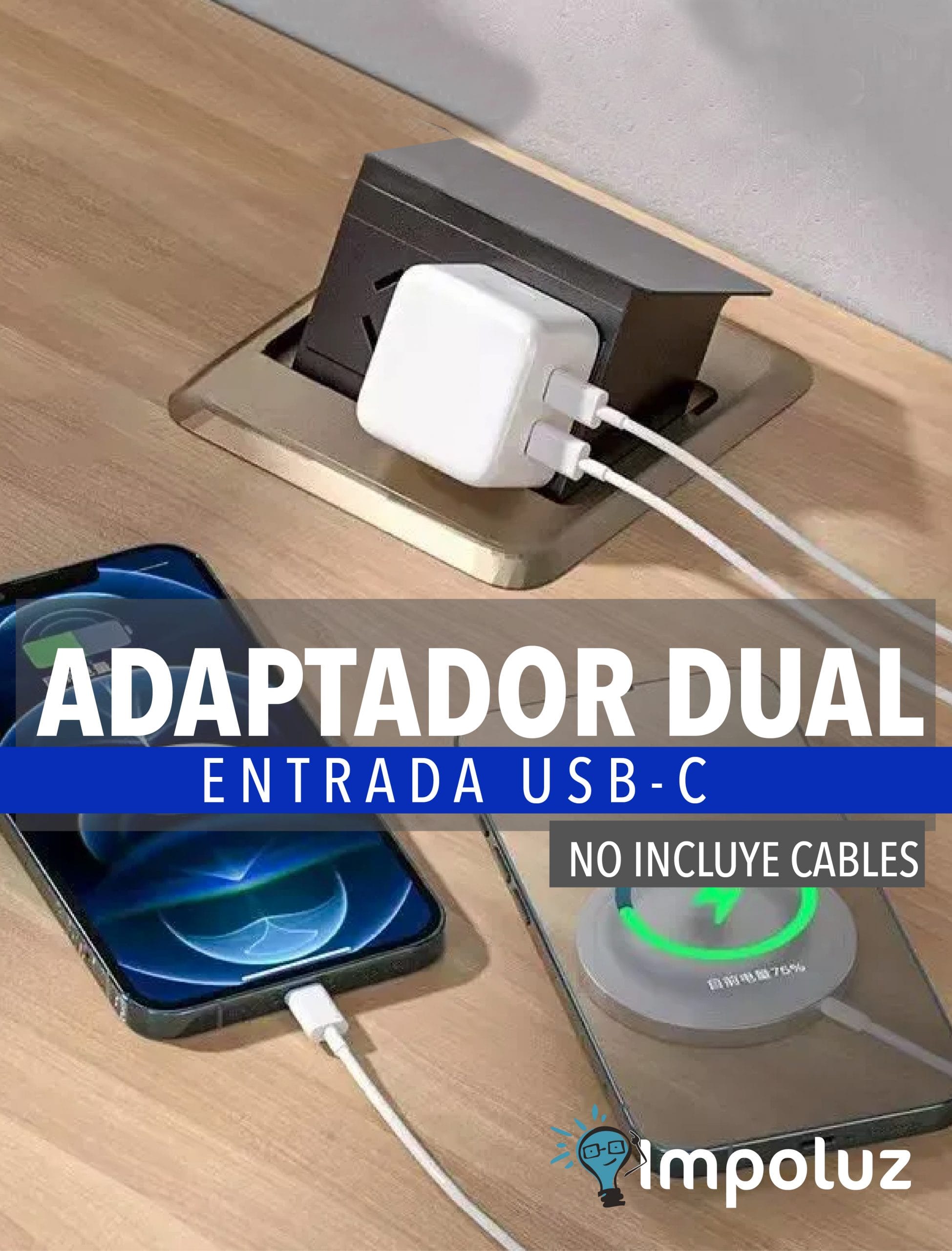 cargador doble tipo C scaled Cargador Apple 35w Carga Rapida USB C con 2 Puertos - Imagen 2
