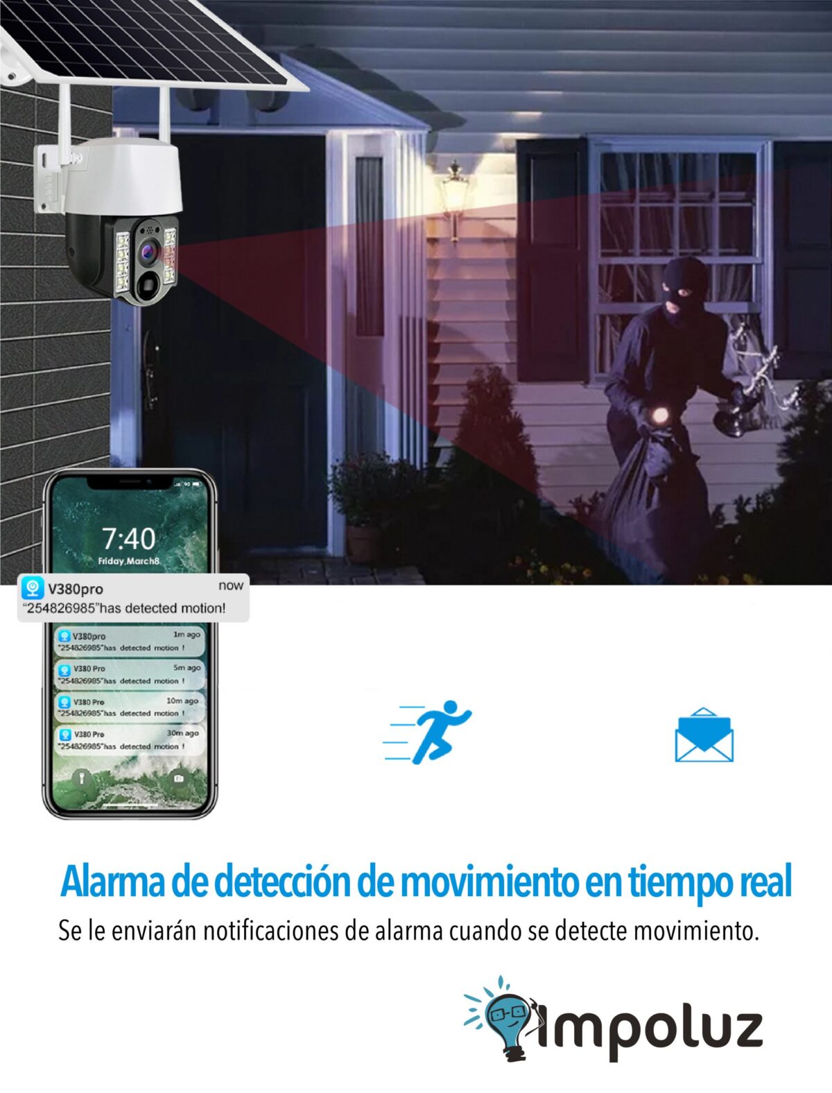 Camara Seguridad Inalambricas 4G Panel Solar Exteriores - Imagen 6