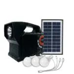 Radio Am Fm Recargable Panel Solar Linterna Bombillos