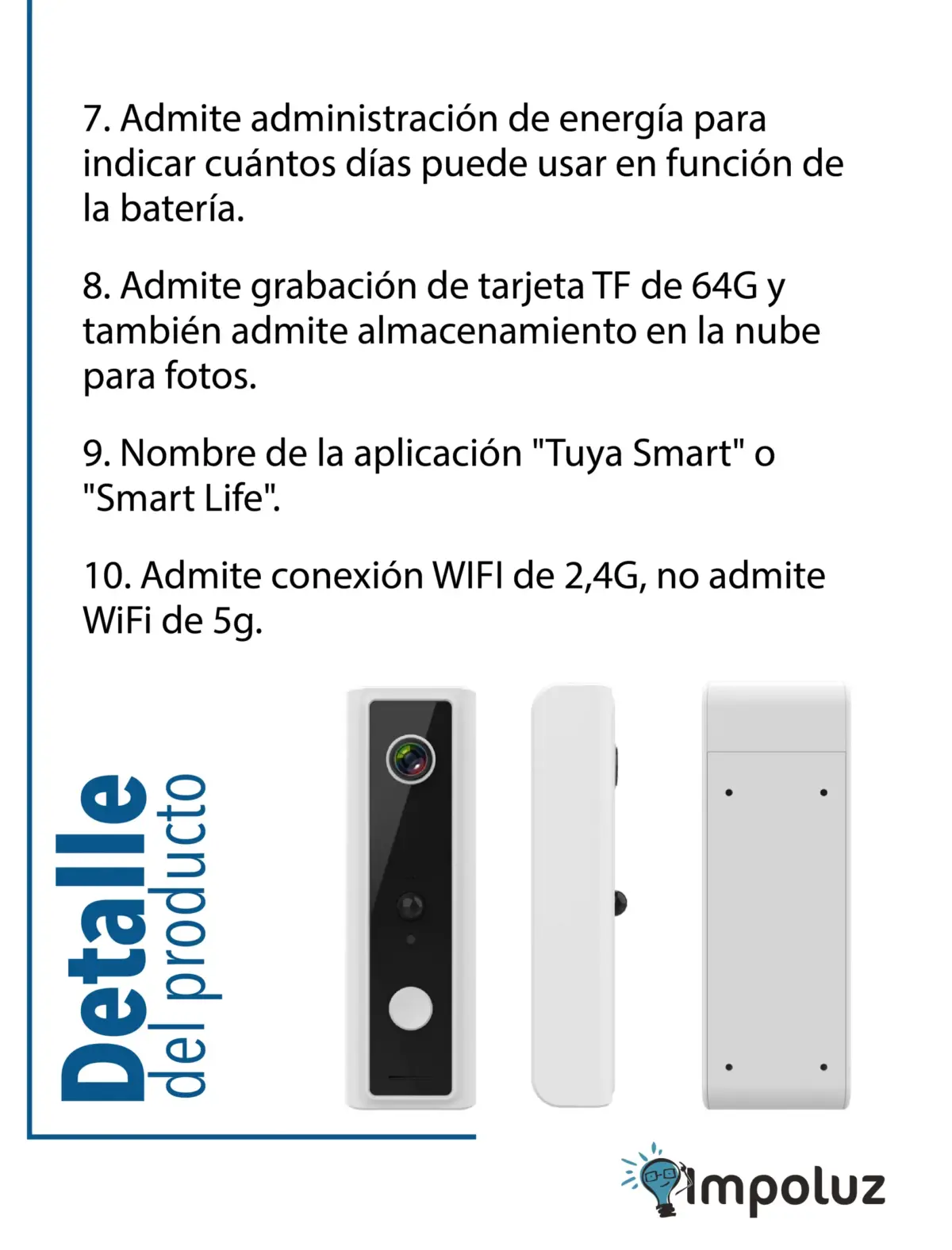 Timbre Inalambrico Con Camara Infrarroja Alertas Sms - Imagen 6