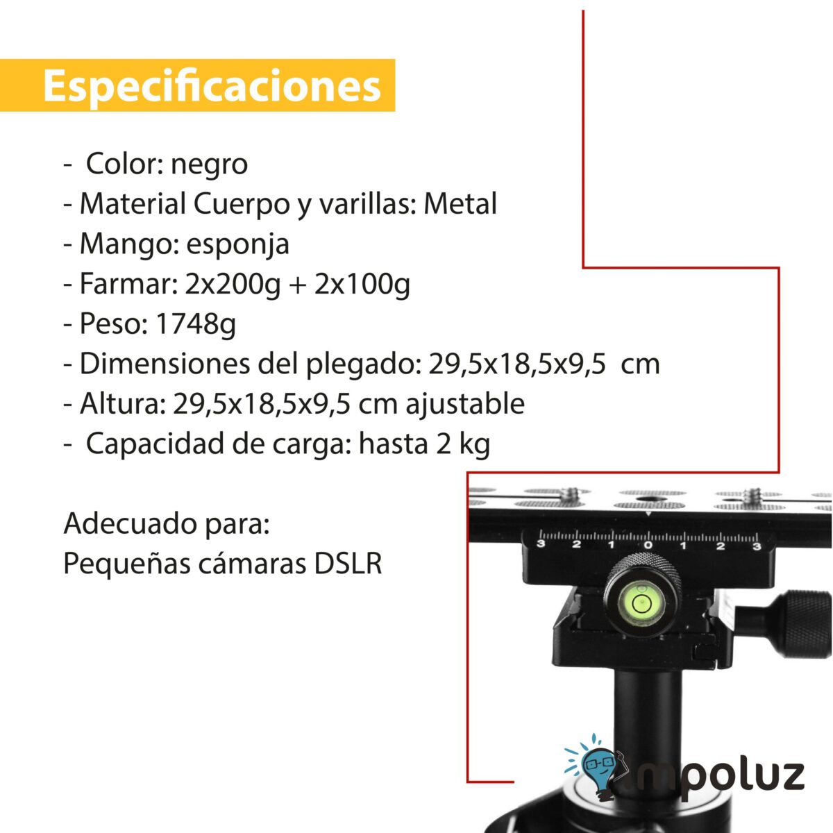 Tripode De Camaras Profesionales Dslr Canon Nikon Sony - Imagen 7