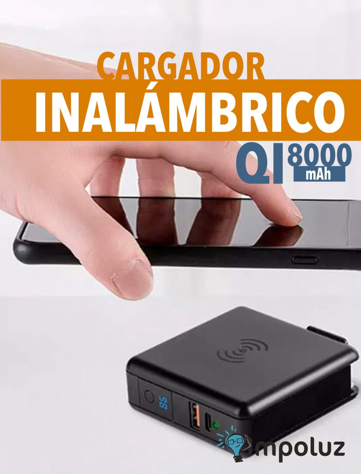 Powerbank 2 Puertos Carga Inalambrica Conector 20W - Imagen 2