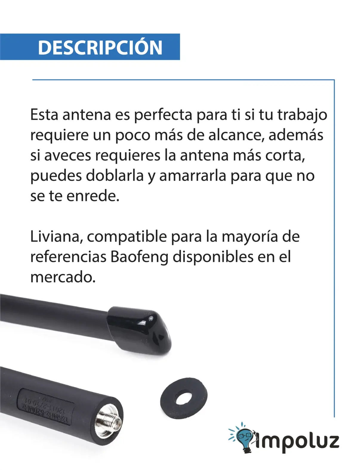 Antena Amplificadora Para Boquitoqui Graduable Uhf - Vhf - Imagen 3