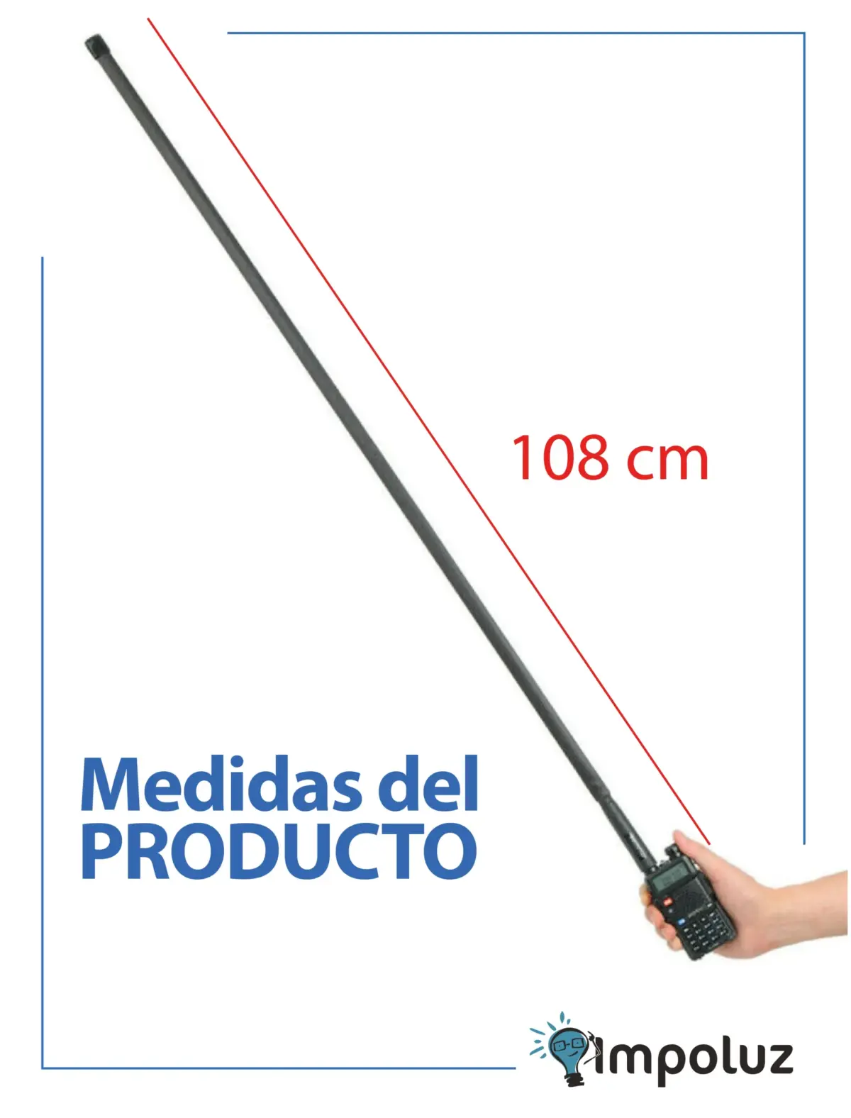 Antena Amplificadora Para Boquitoqui Graduable Uhf - Vhf - Imagen 4