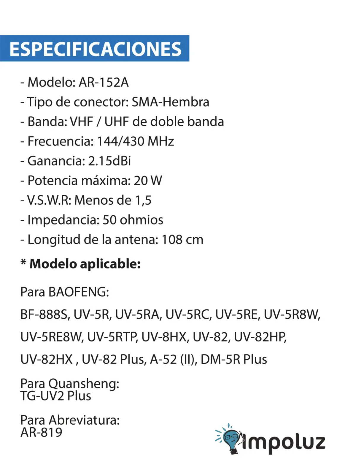 Antena Amplificadora Para Boquitoqui Graduable Uhf - Vhf - Imagen 7
