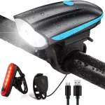 Luces Para Bicicleta Recargable Pito Luz Trasera