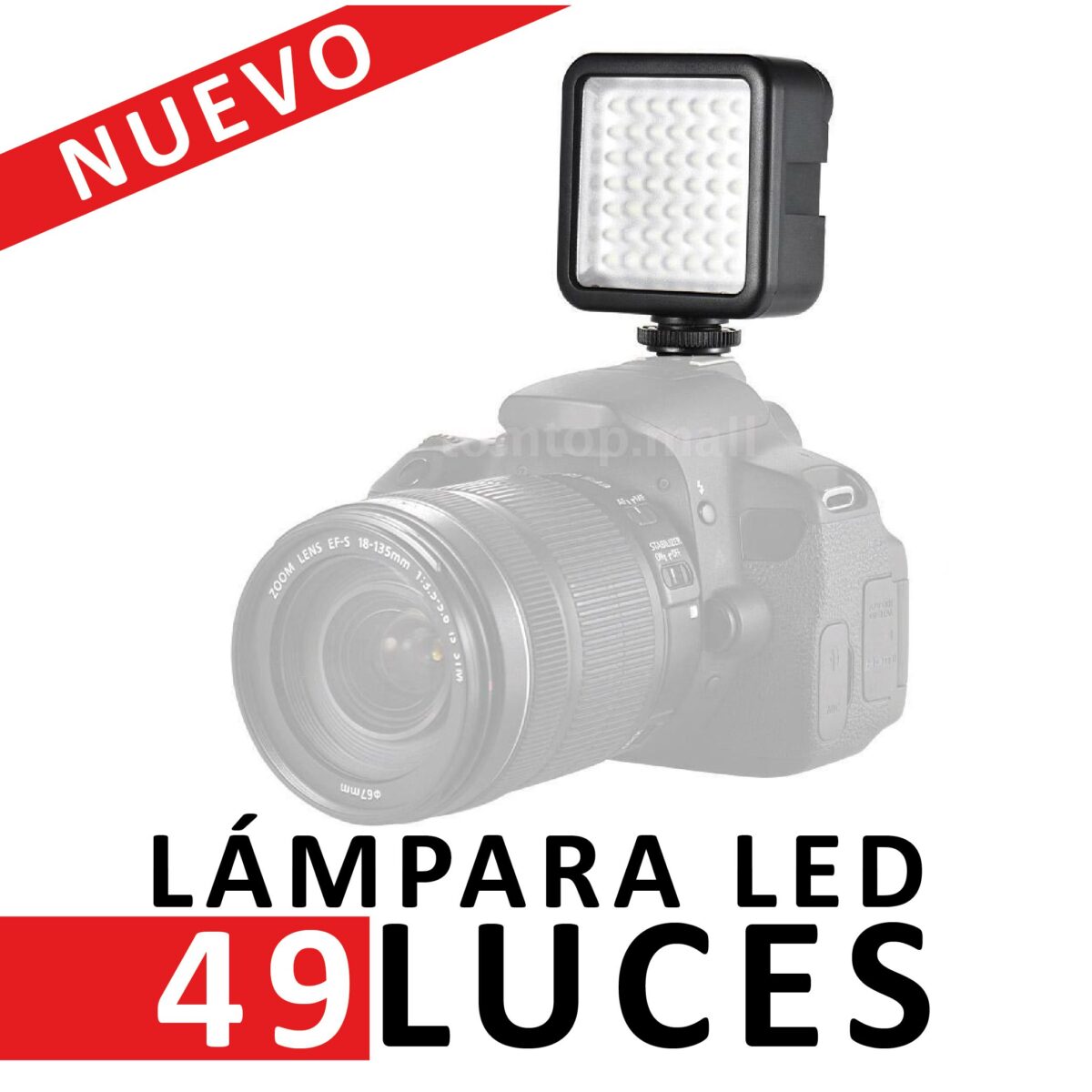 Lampara Led Fotografia Acople Para Zapata O Tripode - Imagen 2