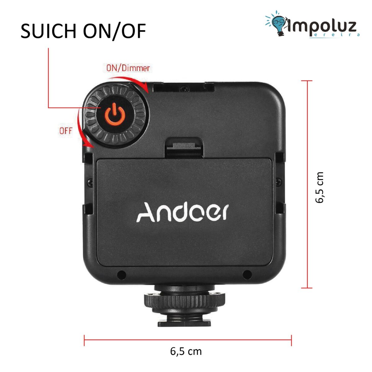 Lampara Led Fotografia Acople Para Zapata O Tripode - Imagen 4