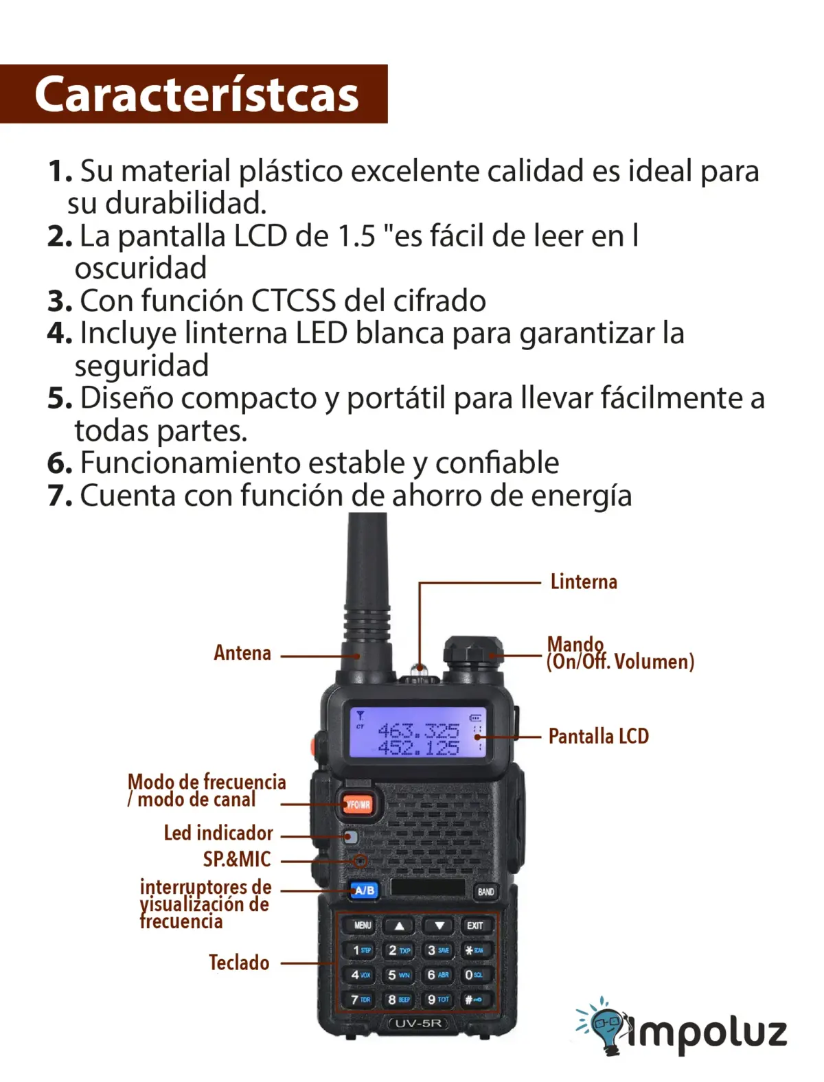 Walkie Talkie Digital Doble Banda Baofeng Uv 5r - Imagen 5