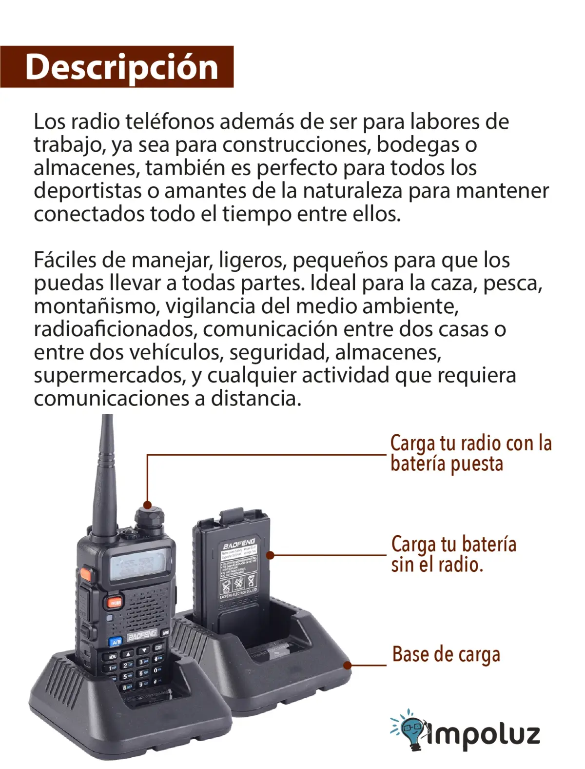 Walkie Talkie Digital Doble Banda Baofeng Uv 5r - Imagen 3
