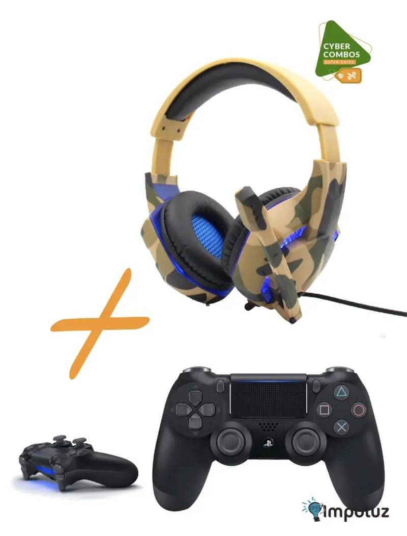 Combo Diadema Gamer Y Control Ps4
