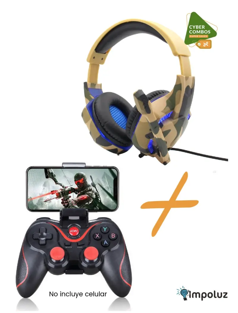 Combo Diadema Gamer Y Control X3