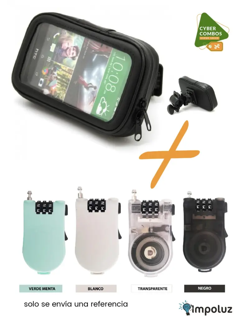 SUPER COMBO GUAYA Y ESTUCHE PROTECTOR Combo Candado Guaya Y Estuche Protector