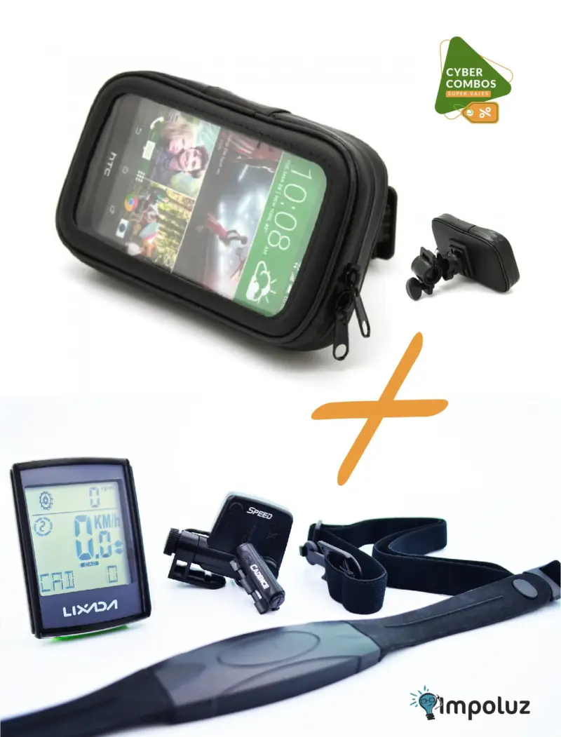 Combo Odometro Digital Y Estuche Para Bicicleta
