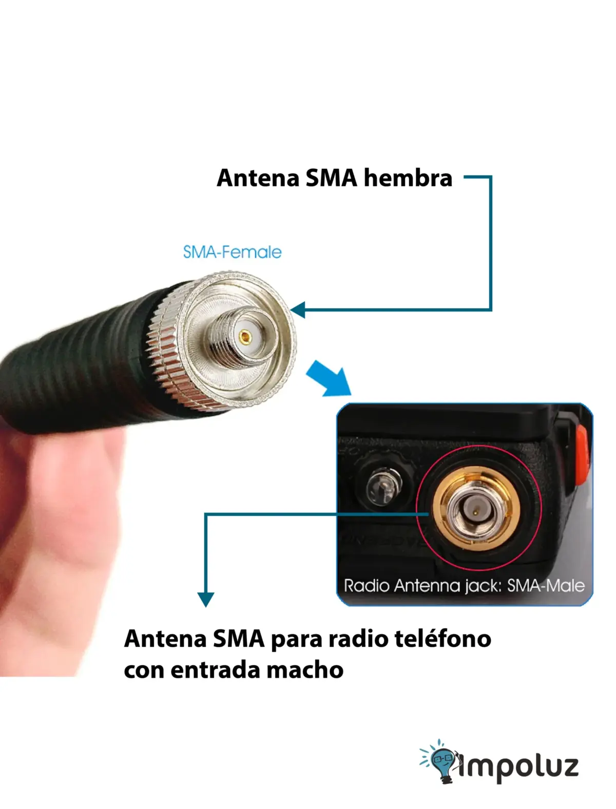 Antena Radio Telefono Telescopica Largo Alcance Vhf - Uhf - Imagen 6