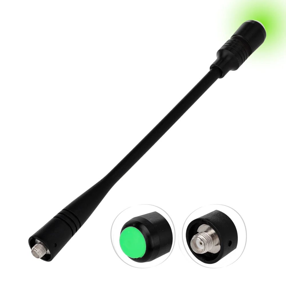 Antena Radio Baofeng Flexible Con Luz Rosca Sma F Antena Radio Baofeng Flexible Con Luz Rosca Sma-F