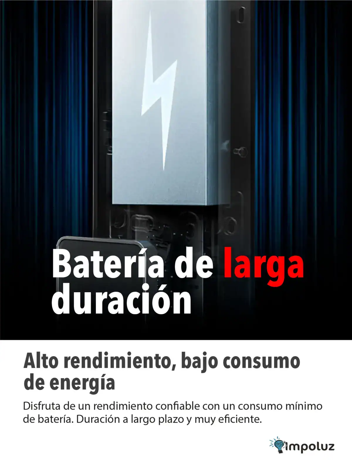 Batería de larga duración para sistemas eléctricos de alta eficiencia y mínimo consumo energético, ideal para un rendimiento confiable y prolongado.