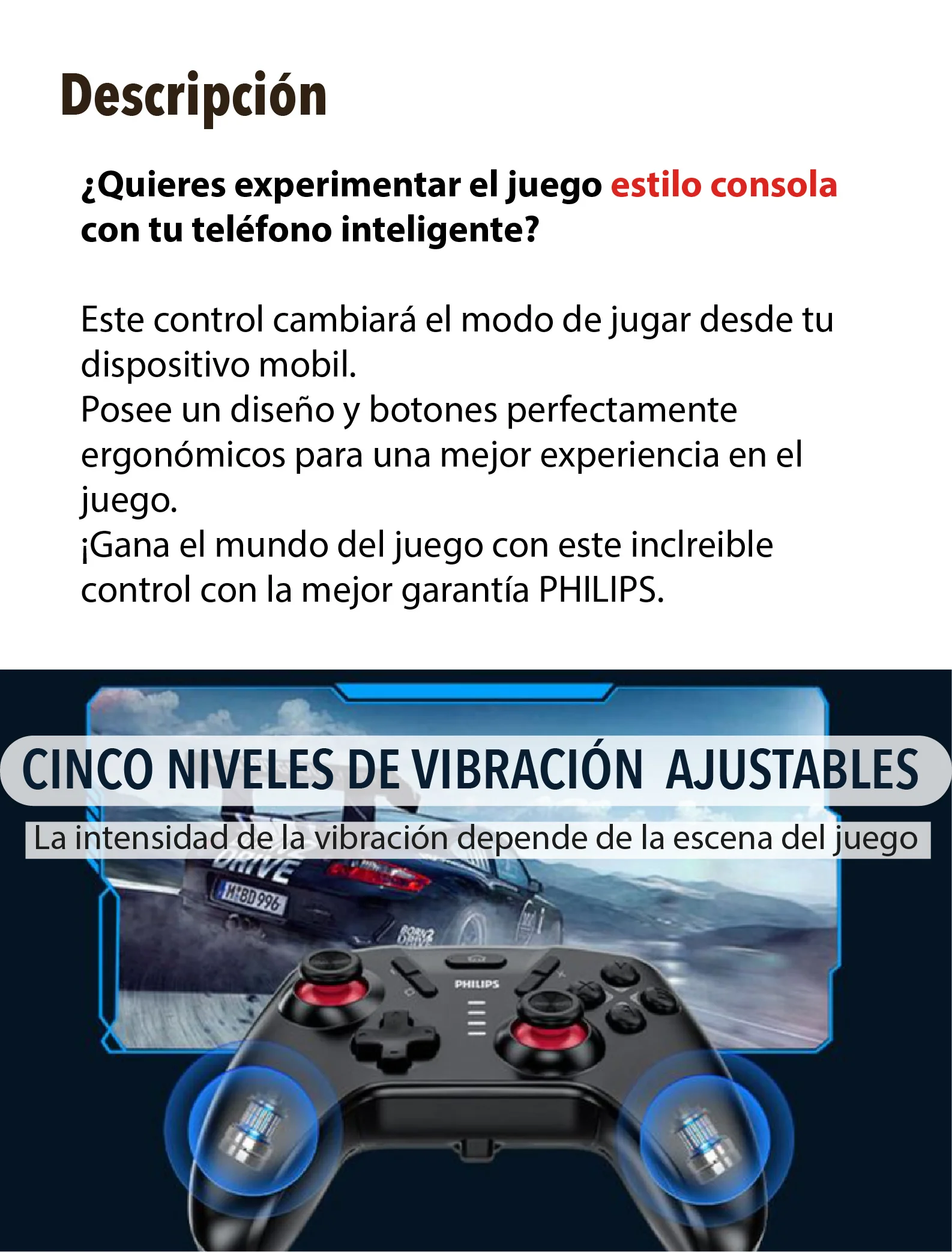 CONTROL PHILIPS 03 Control Inalámbrico Nintendo Switch PC Android y iOS - Imagen 3