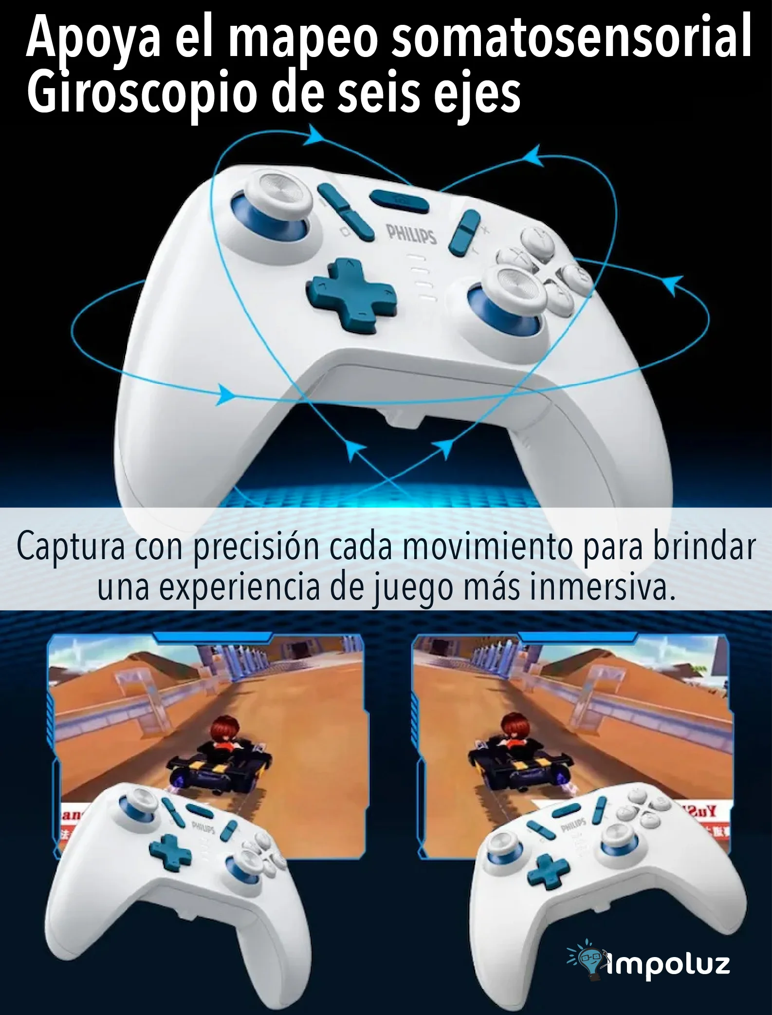 CONTROL PHILIPS 08 Control Inalámbrico Nintendo Switch PC Android y iOS - Imagen 8