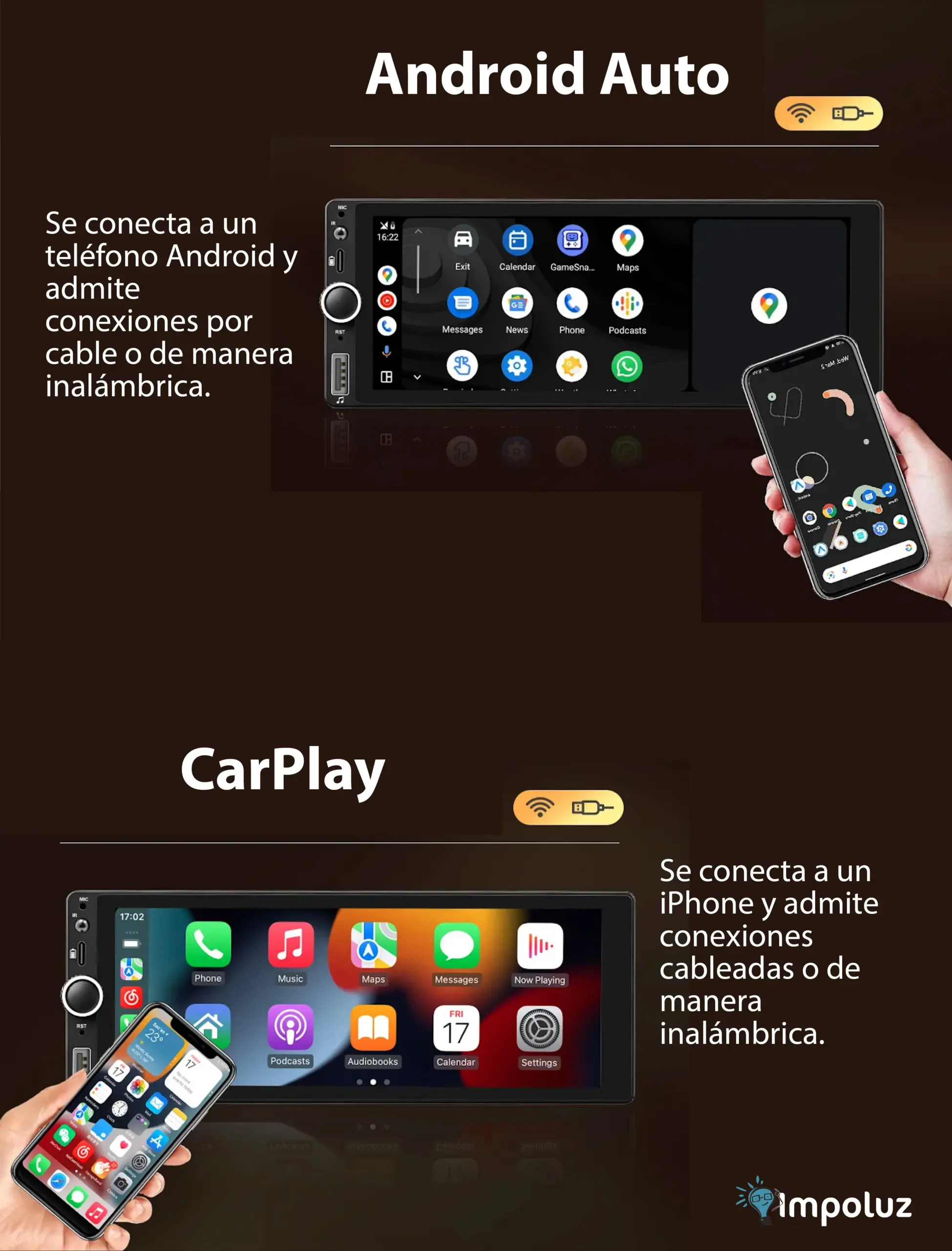 RADIO CARRO 08 scaled Radio Para Carro Con Pantalla Carplay Camara Reversa - Imagen 8