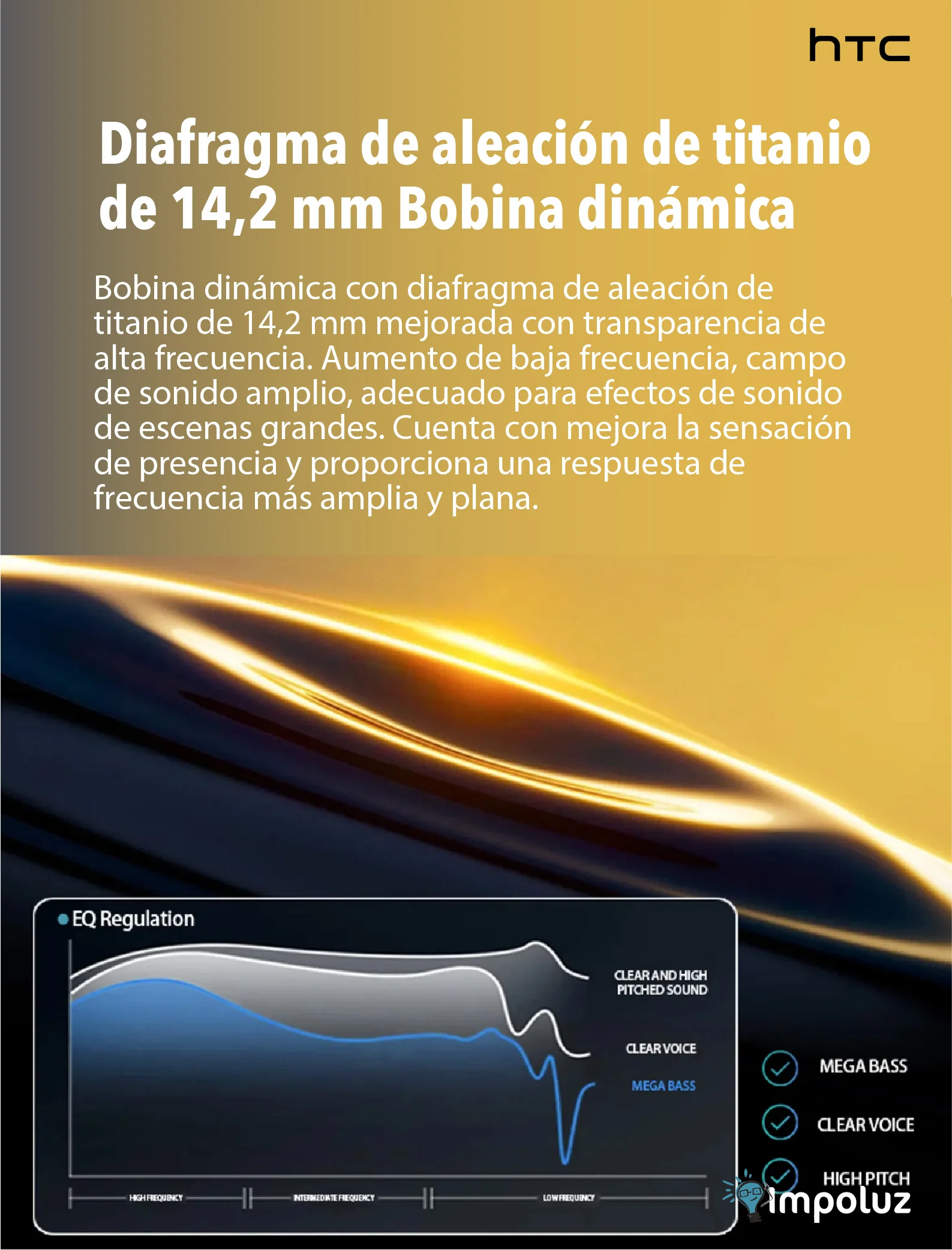 HTC NE17 07 Audifonos Gamer Bluetooth HTC NE17 Con Microfono - Imagen 7