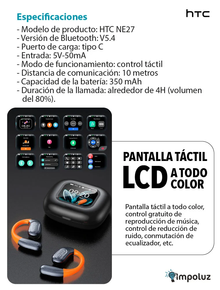 HTC ne27 05 Auriculares Inalambricos Bluetooth Traductores HTC NE27 - Imagen 5