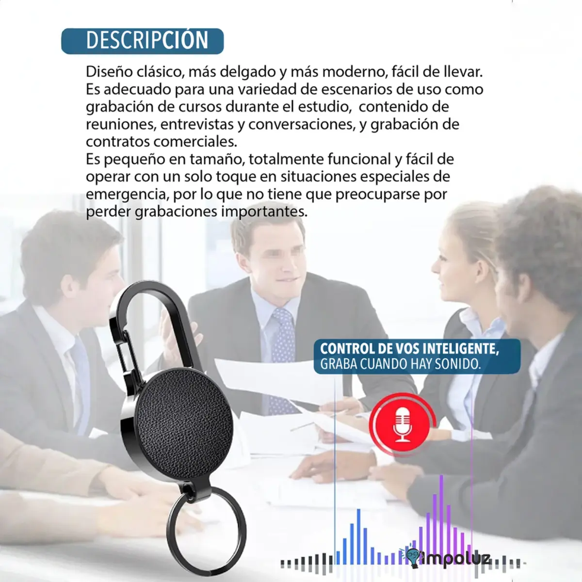 GRABADOR DE VOZ CON ACTIVACION DE VOZ 20