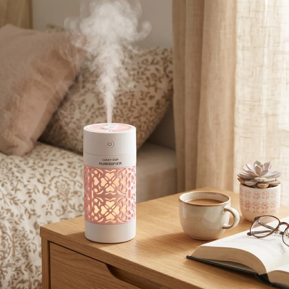 Vaporizador Esencias Ultrasonico Decorativo rosado Vaporizador Esencias Ultrasónico Decorativo rosado