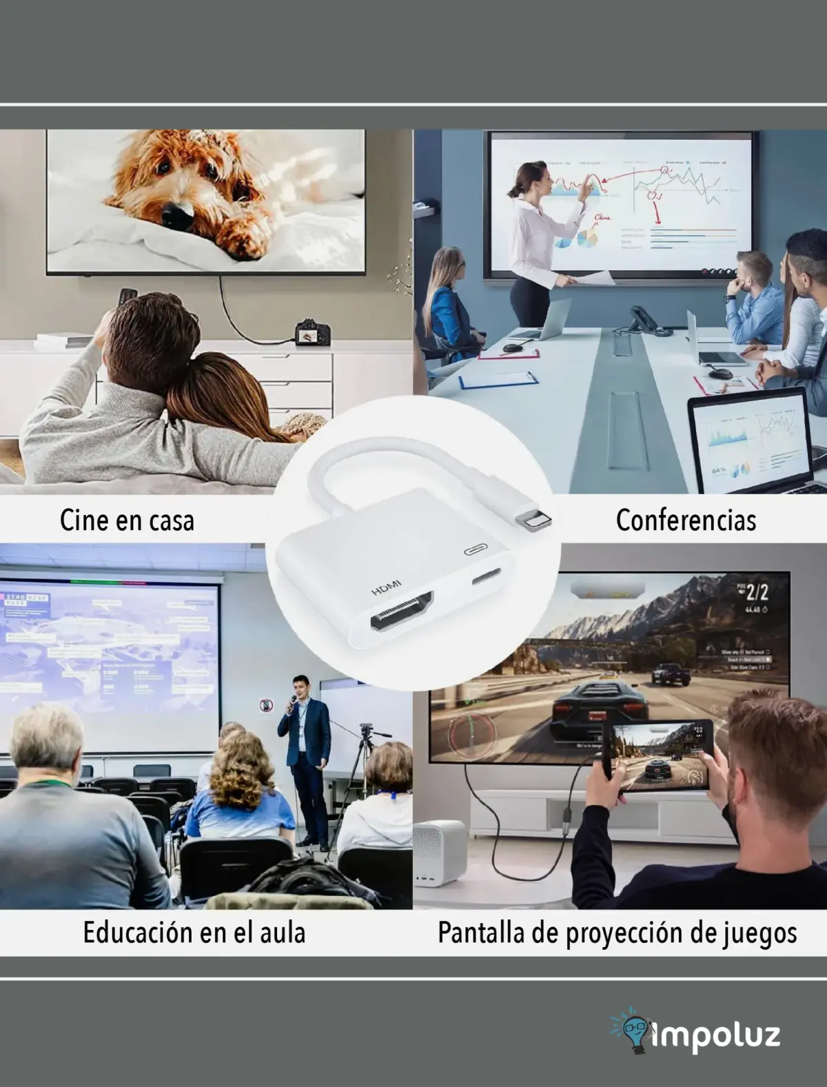 Adaptador Convertidor Lightning iPad iPhone
